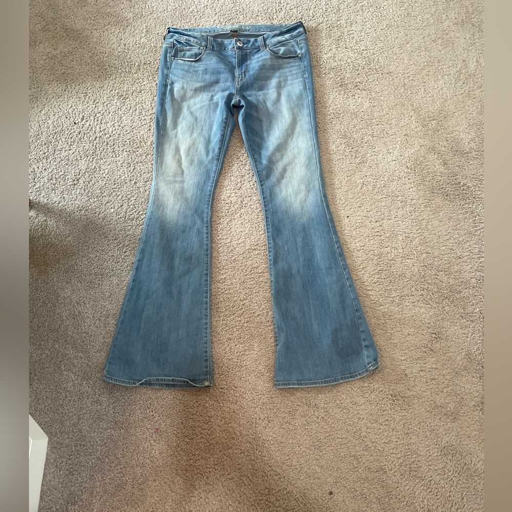 women’s american eagle boho flare jeans